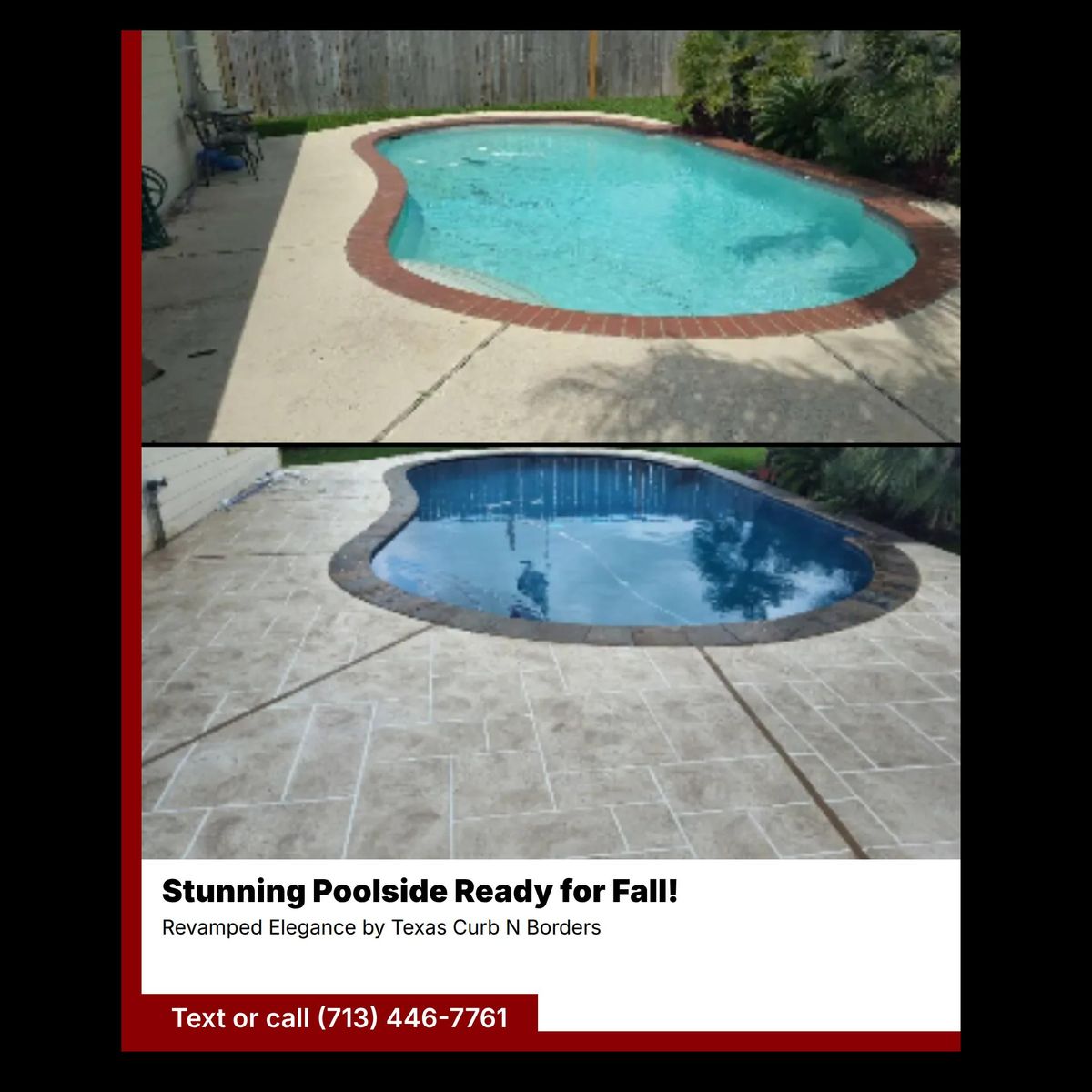 Concrete Resurfacing for Texas Curb N Borders in Houston, TX