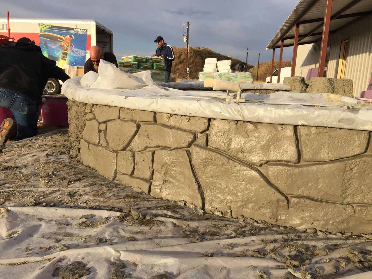 Custom Carved Concrete for Texas Curb N Borders in Houston, TX