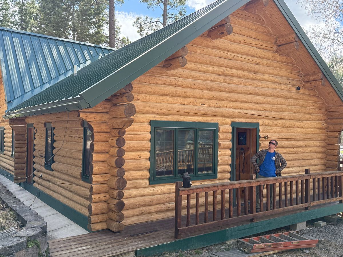 Log Home Restoration for True Blue Logworks LLC in Corvallis, MT