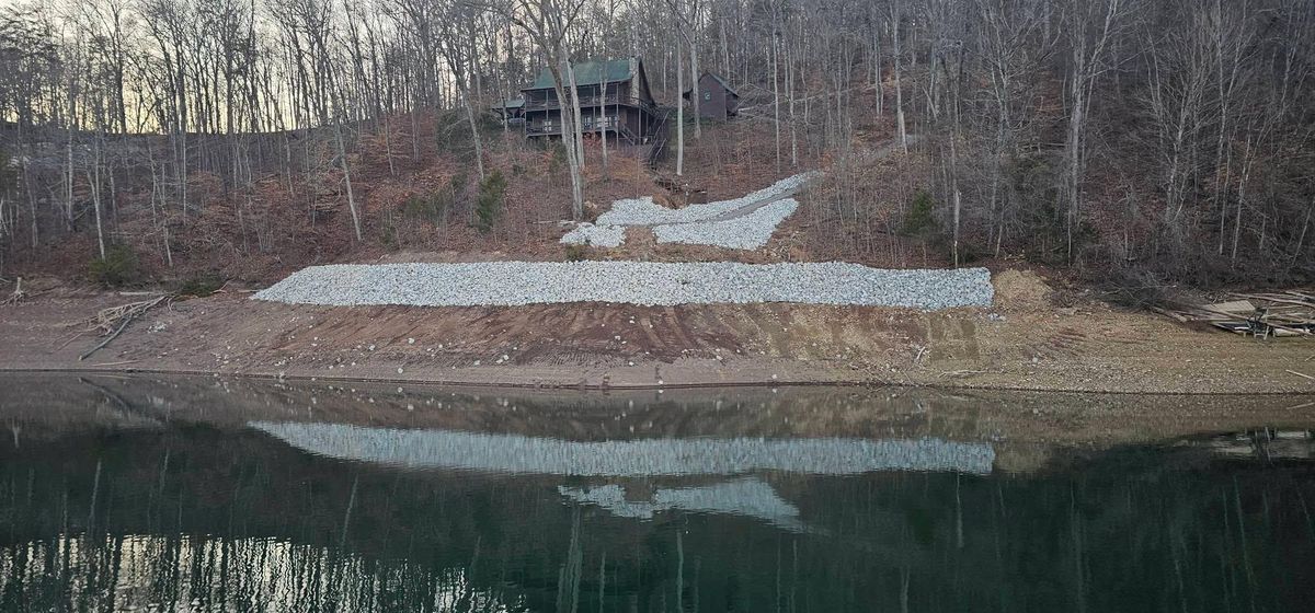 Shoreline Erosion Control for Restoration Shoreline Norris Lake Rip Rap in Norris Lake, TN
