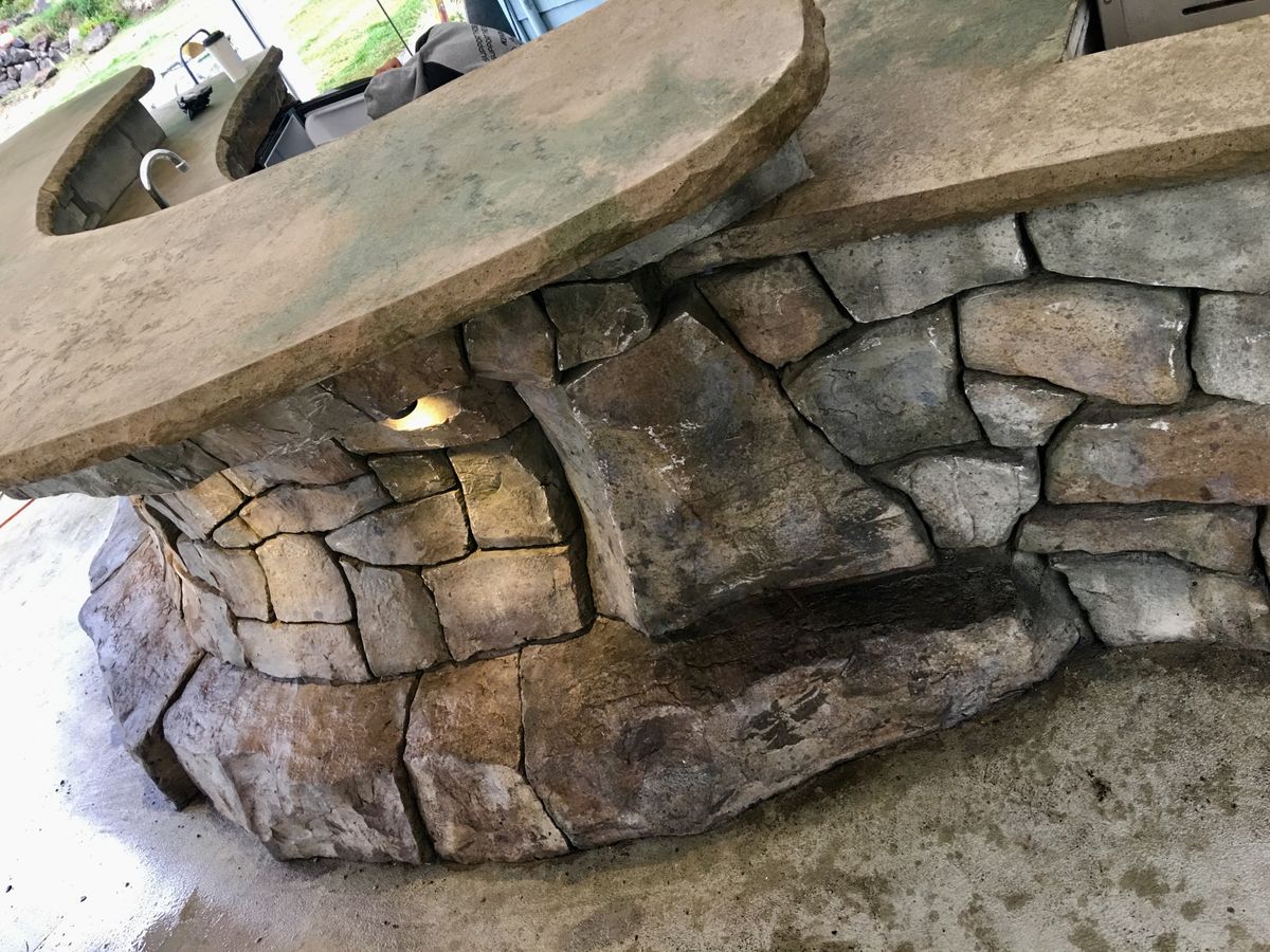 Custom Carved Concrete for Texas Curb N Borders in Houston, TX