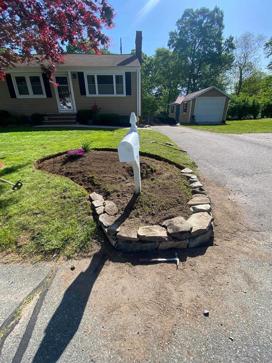 Retaining Wall Construction for Wilson’s Landscape Services LLC in West Bridgewater, MA