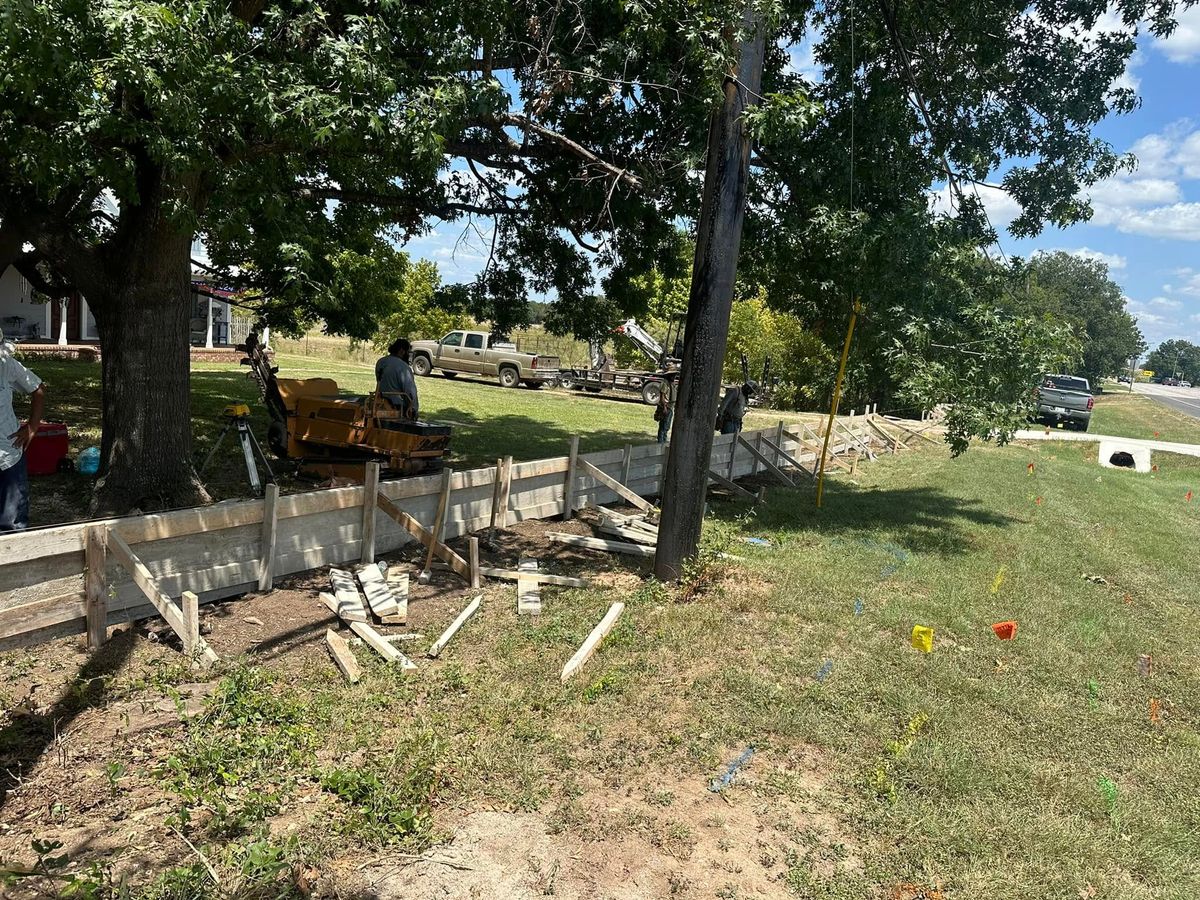 Retaining walls for CrossCut in Kempner, TX