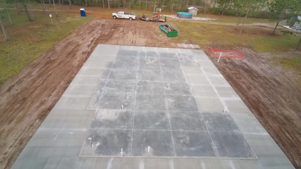 Concrete Slab Construction for Sloan's Concrete in Hilliard, FL