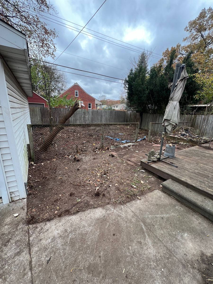 Land clearing for Alltimate Outdoor Services in Warren, MI