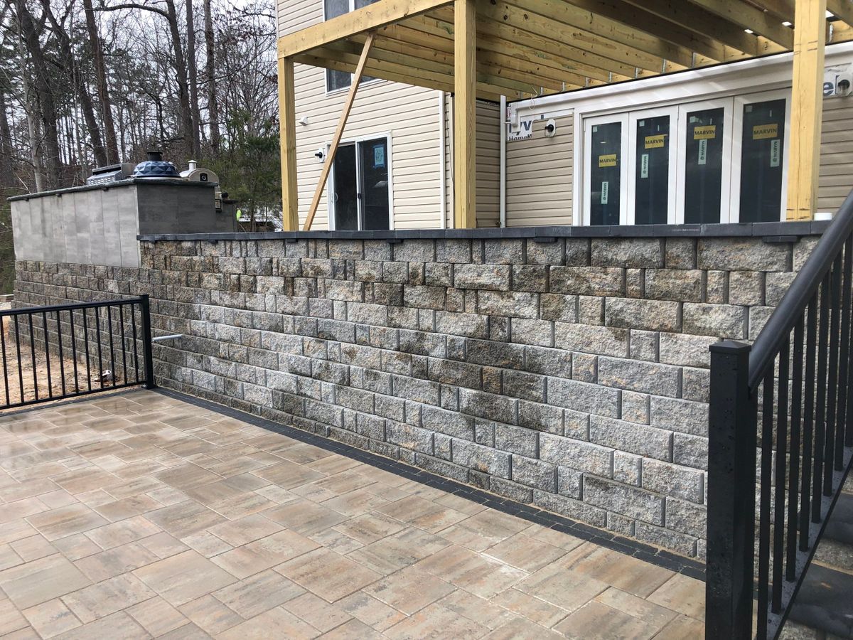 Retaining Wall Construction for Keyes Exteriors in Stafford, VA