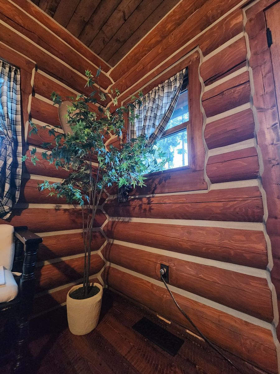 Staining for Shay’s Chinking in Hamilton, MT