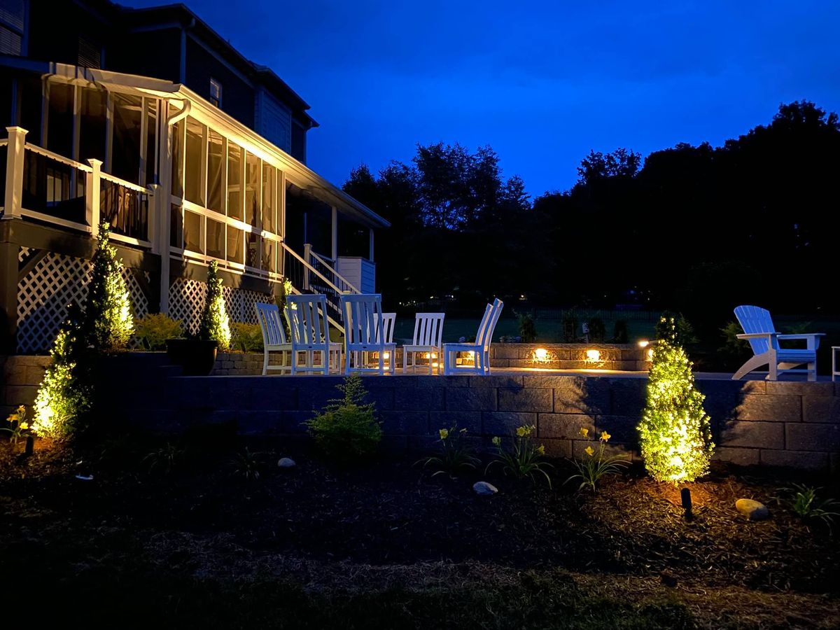 Landscape Lighting for L & C Landscaping in Statesville, NC