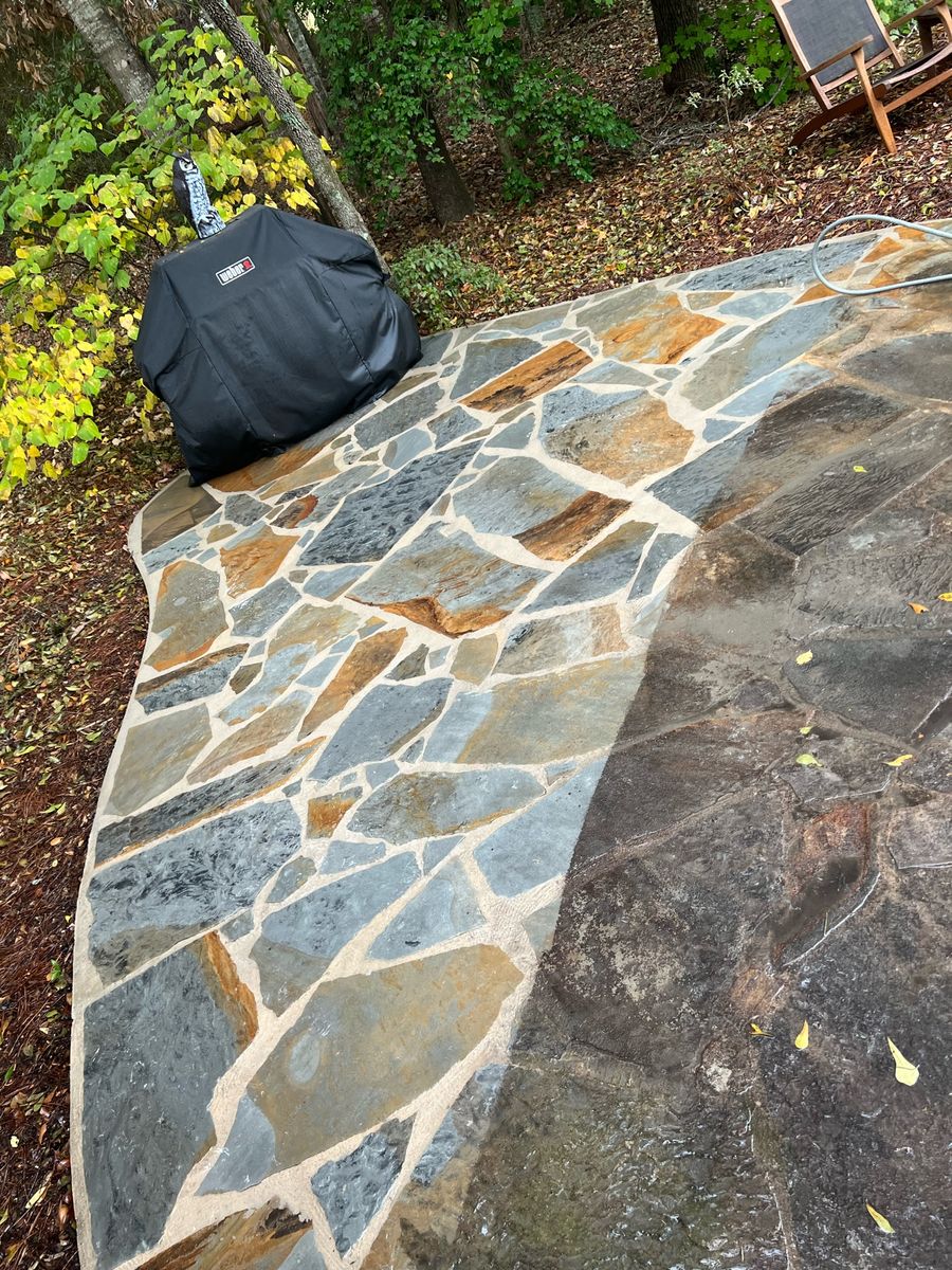 Flagstone Cleaning for JB Applewhite's Pressure Washing in Anderson, SC