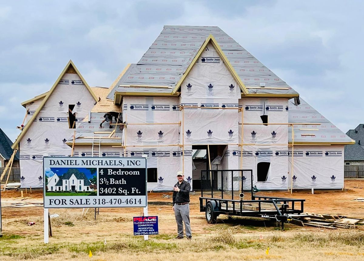 Spec Home Construction for Daniel Michaels, Inc. in Shreveport, LA