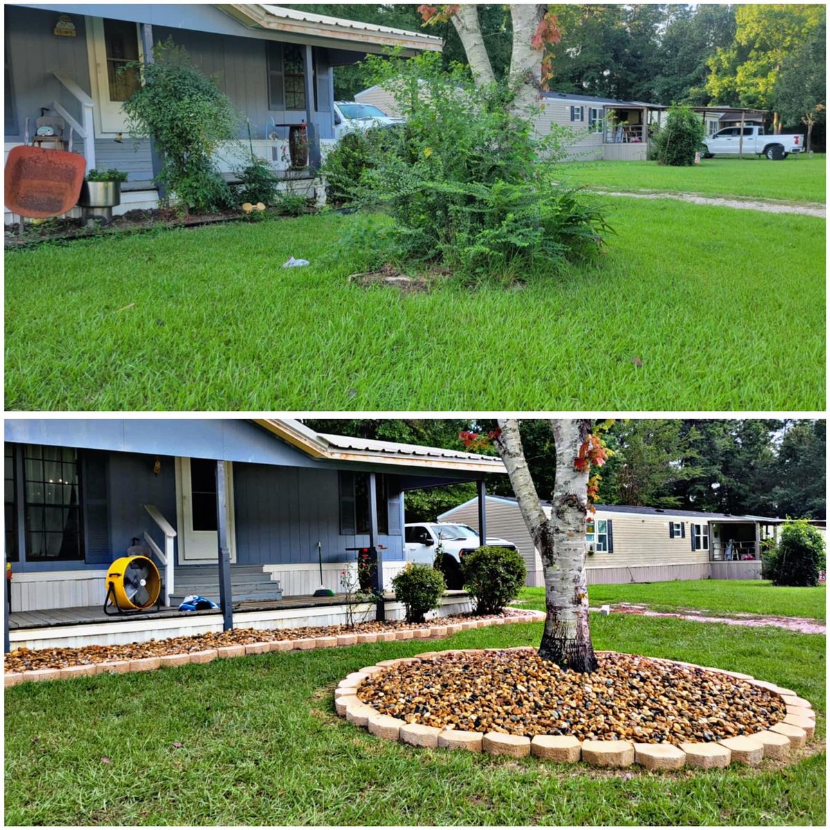 Rock Beds for JT’s Landscaping in Tyler County, TX