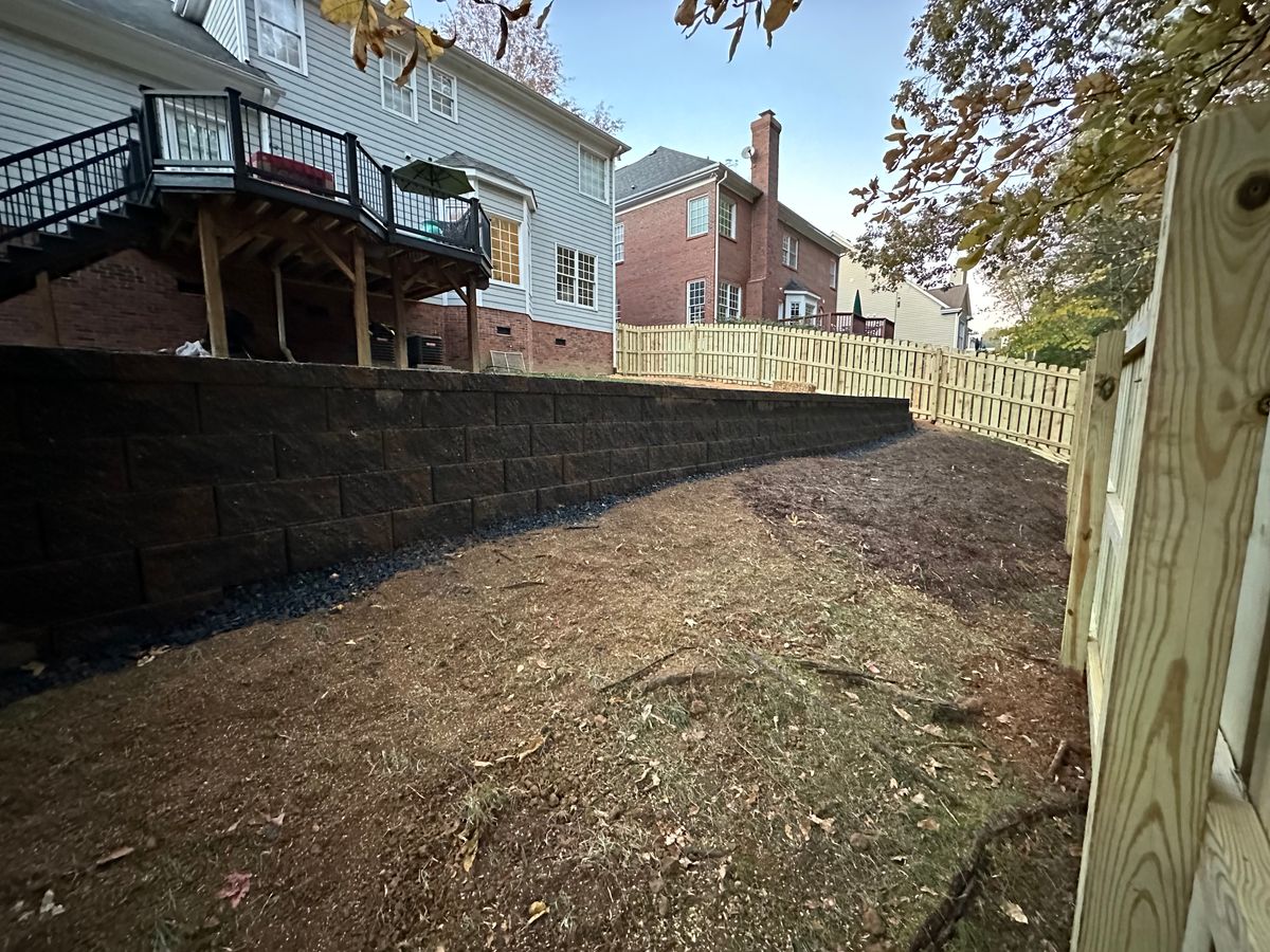 Retaining Walls Construction for Cisco Kid Landscaping Inc. in Lincolnton, NC