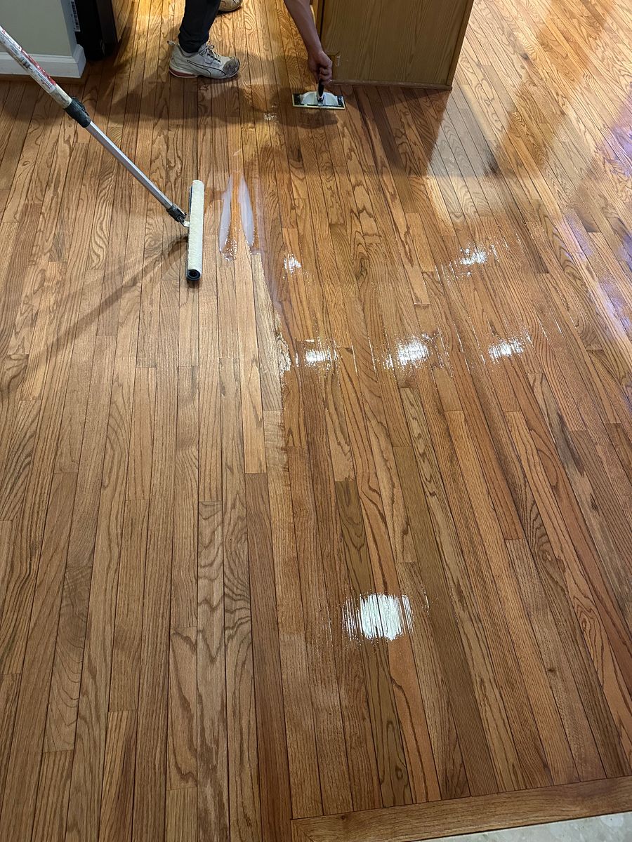 Floor Sand and finish for K&A Hardwood Floors in Alexandria, VA