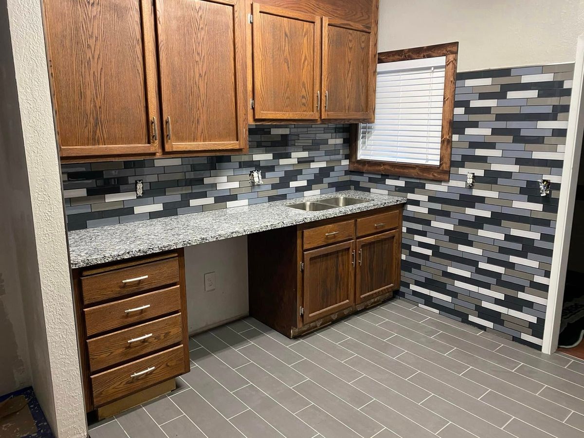 Kitchen Backsplash Installation for Premier Tile Masters in Manteca, CA