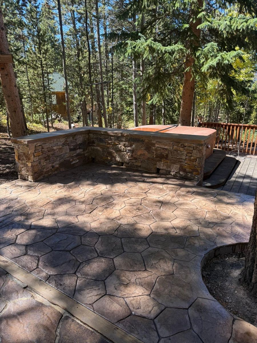 stamped concrete for EHJP Masonry in Silverthorne, CO