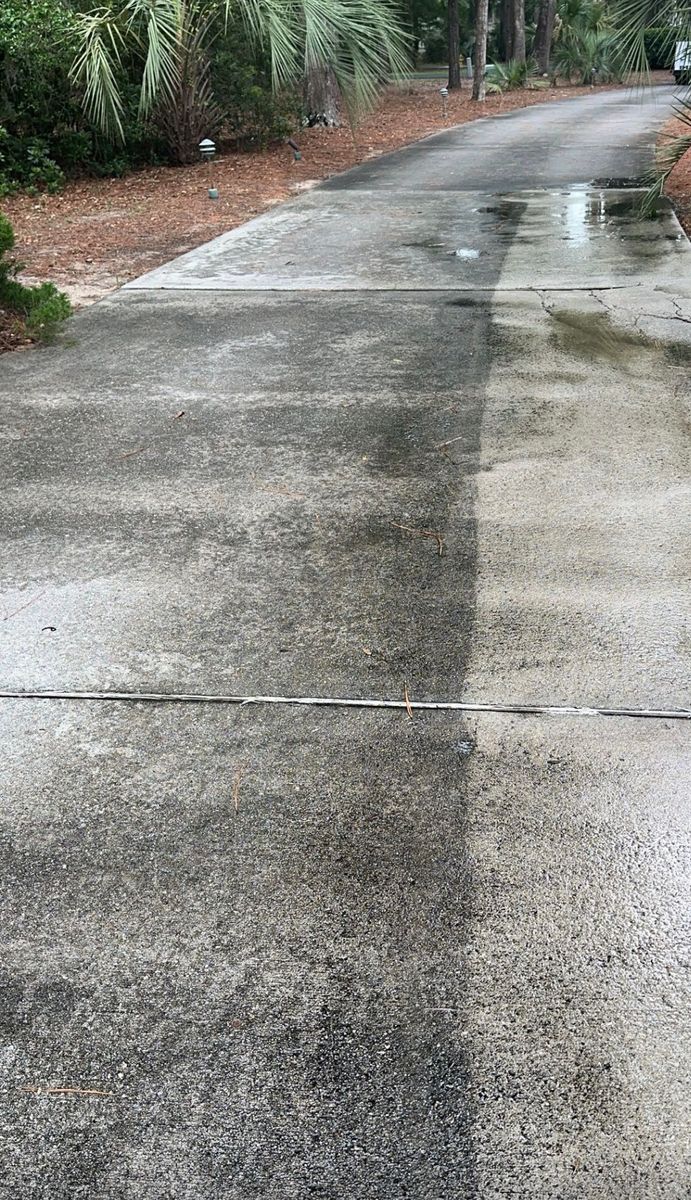Driveway cleaning for Premier Softwash in Bluffton, SC