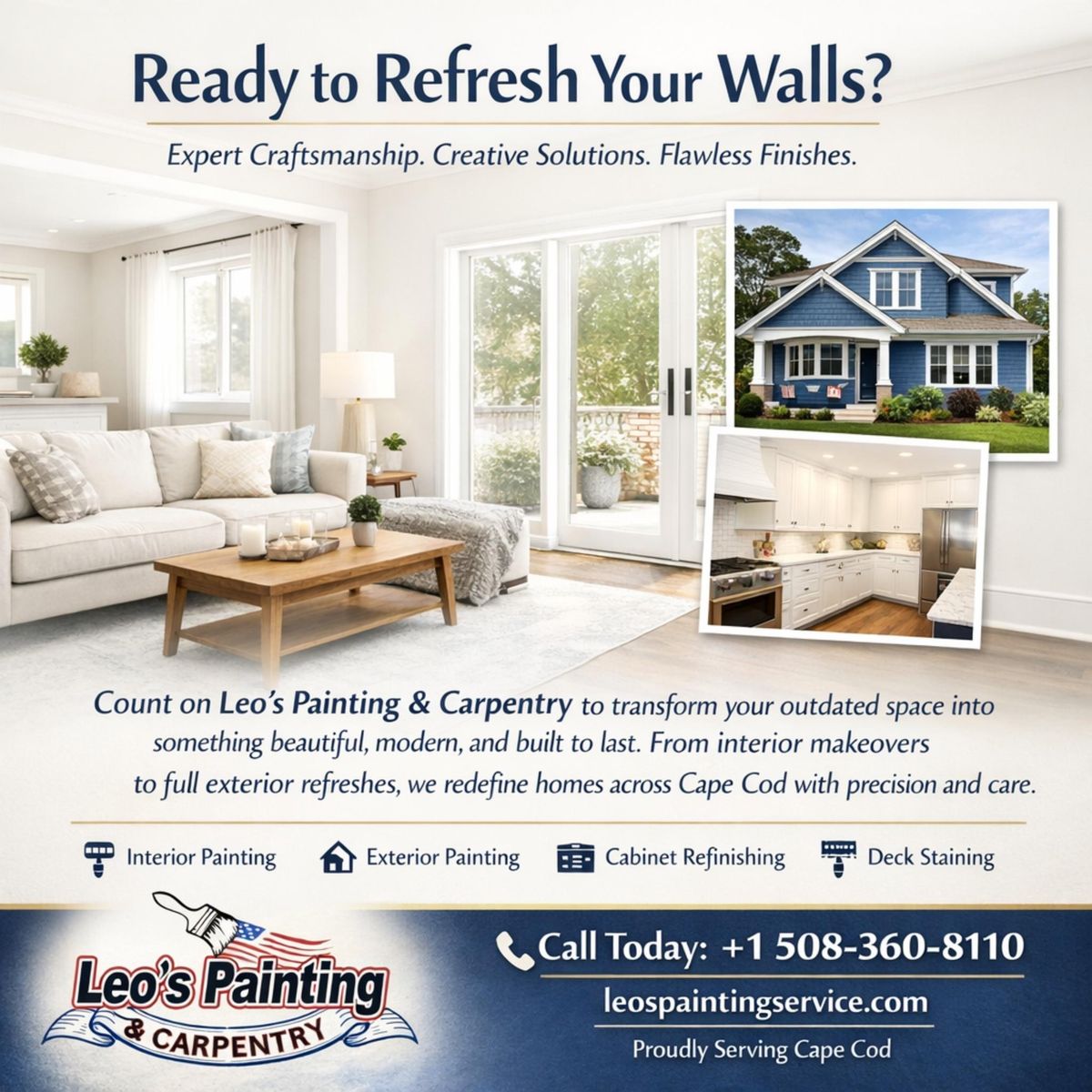 Exterior Painting for Leo's Painting and carpentry services  in All of Cape cod, MA
