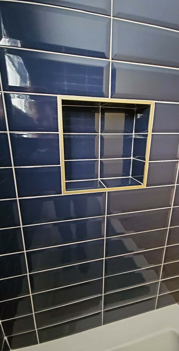 Custom Tiling for Kearns Construction in Cadillac, MI