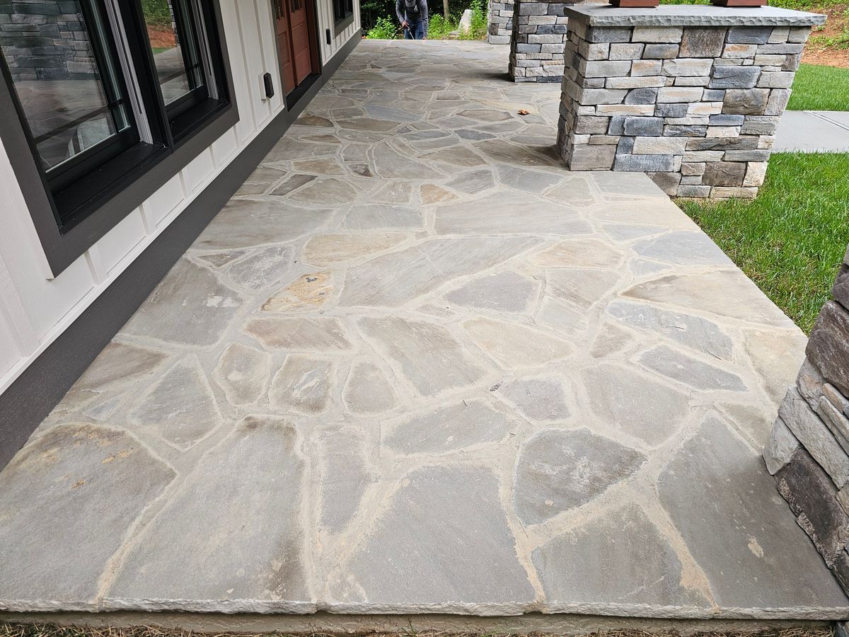 flagstone stone work for Acosta's Stone work in Hendersonville, NC