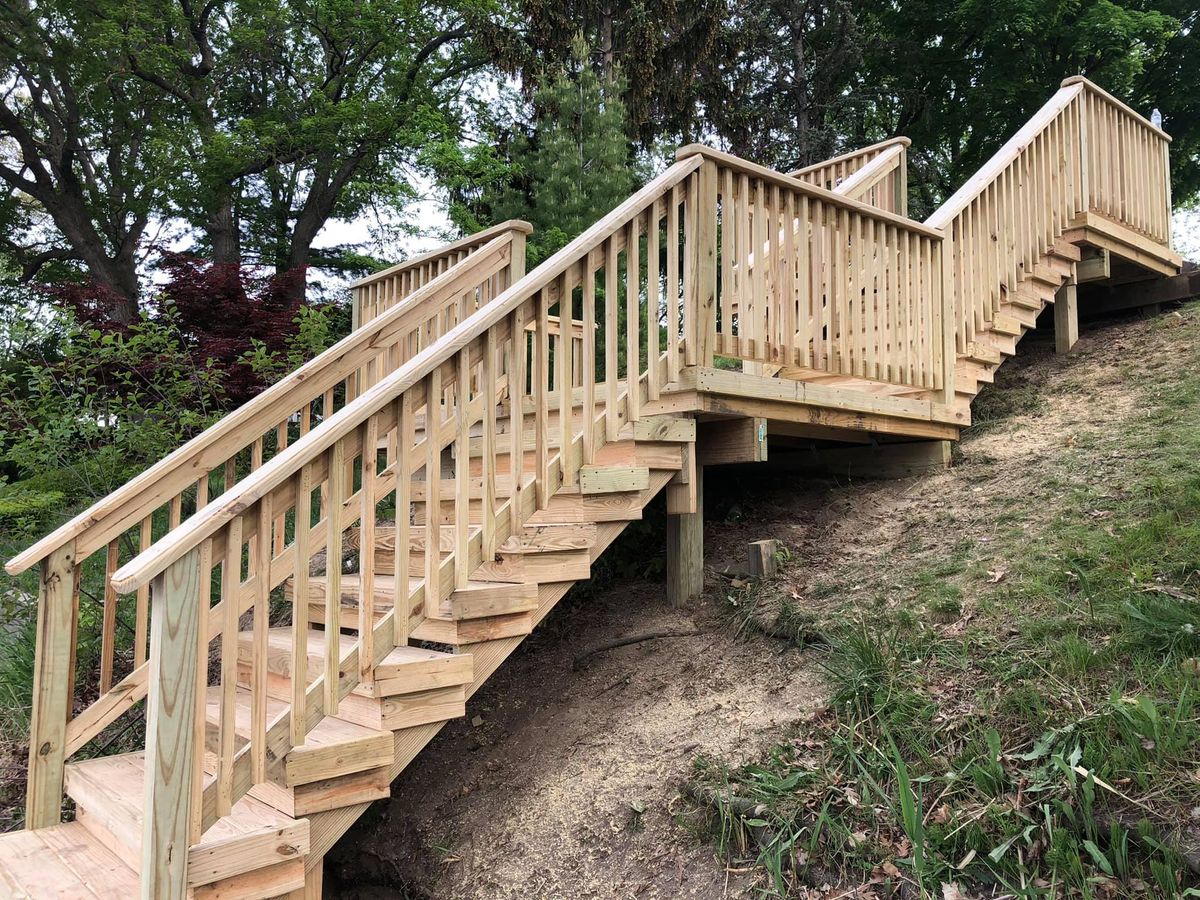 Wood Stairs for K&S Carpentry in Oakland County, MI