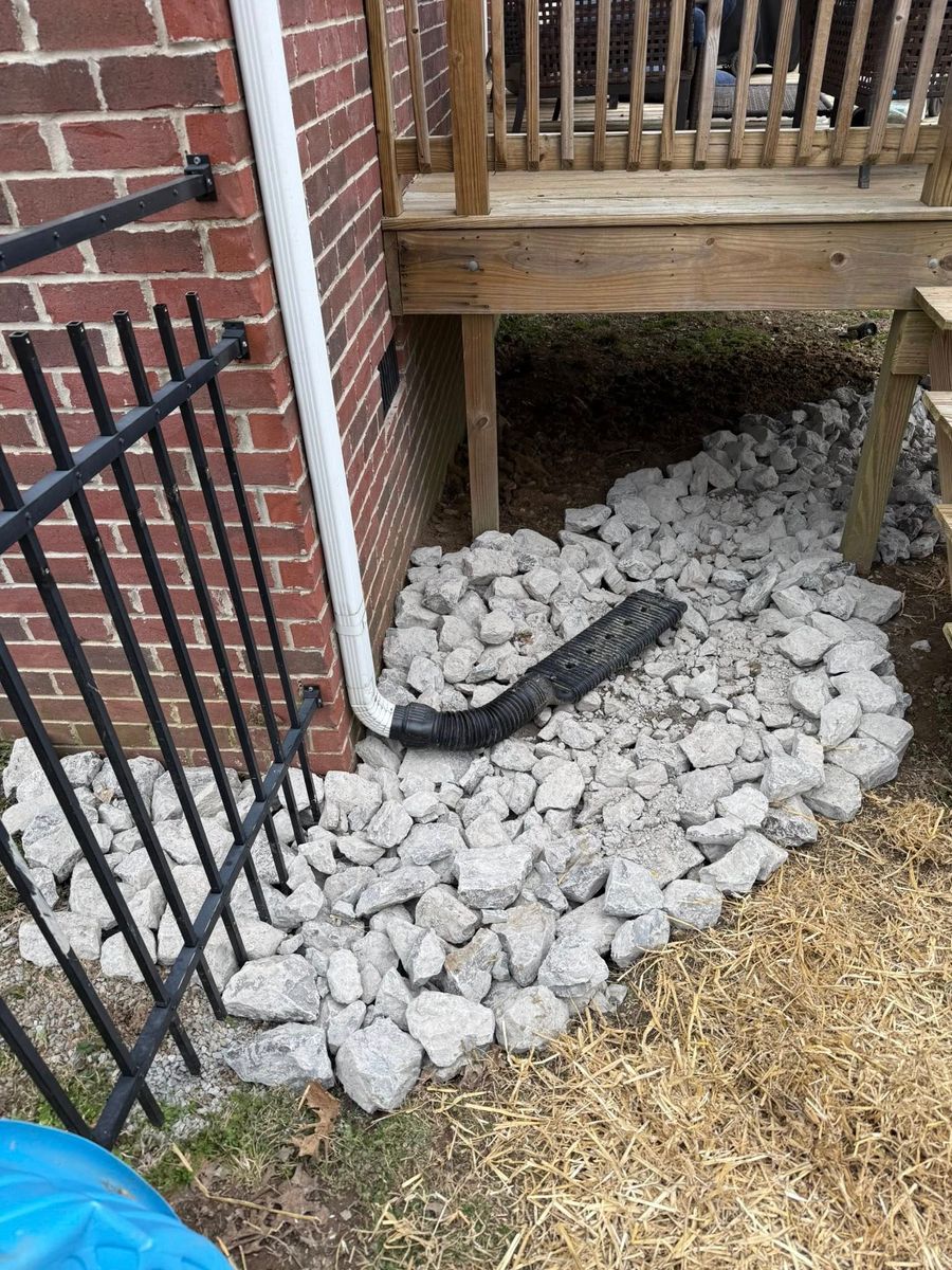 Drainage System Installation for Arnold’s Outdoor Solutions in Woodbury, TN