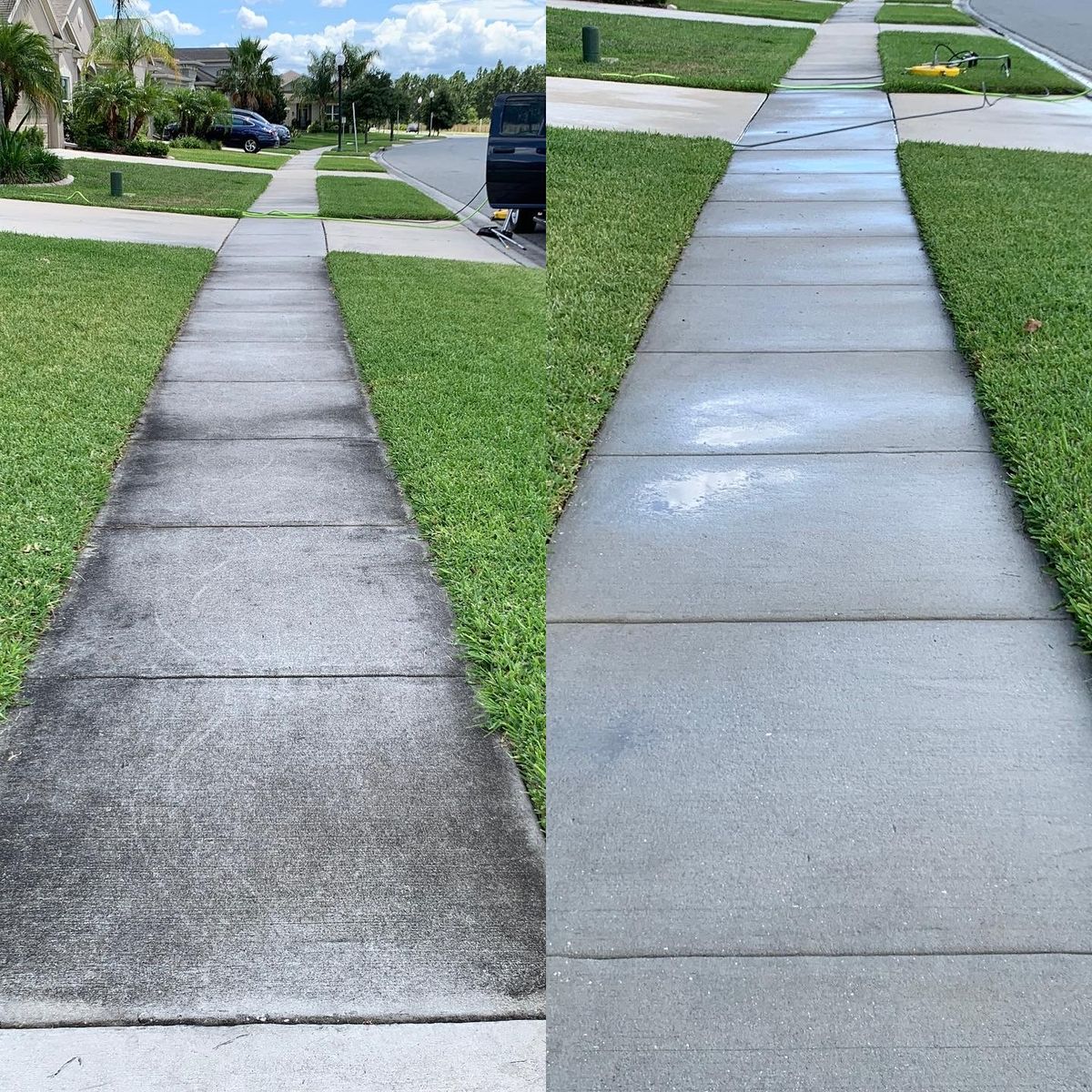 Driveway and Sidewalk Cleaning for Very Good Pressure Washing LLC in Orlando, Florida