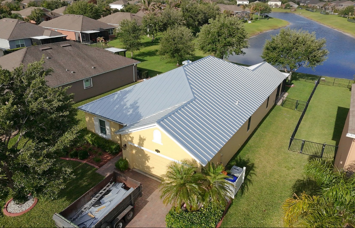 Metal Roof for Ridgecap Roofing in Port St. Lucie, FL