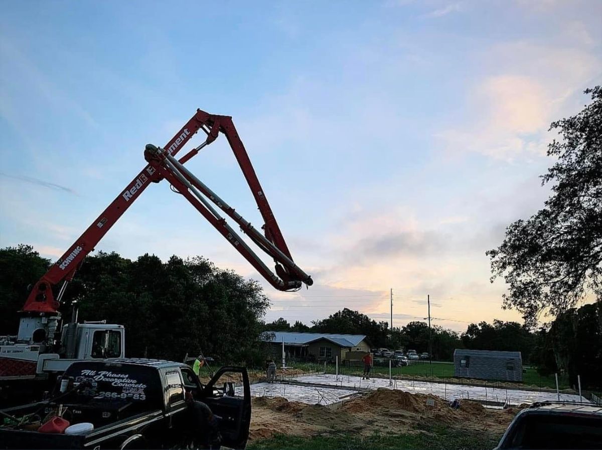 Concrete Pumping for All Phases Decorative Concrete in Sebring, FL