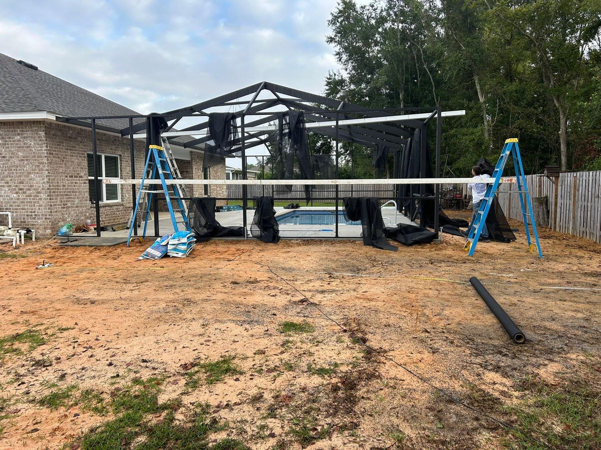 Screen Room Repairs for Precision Exterior Enterprises in Pensacola, FL