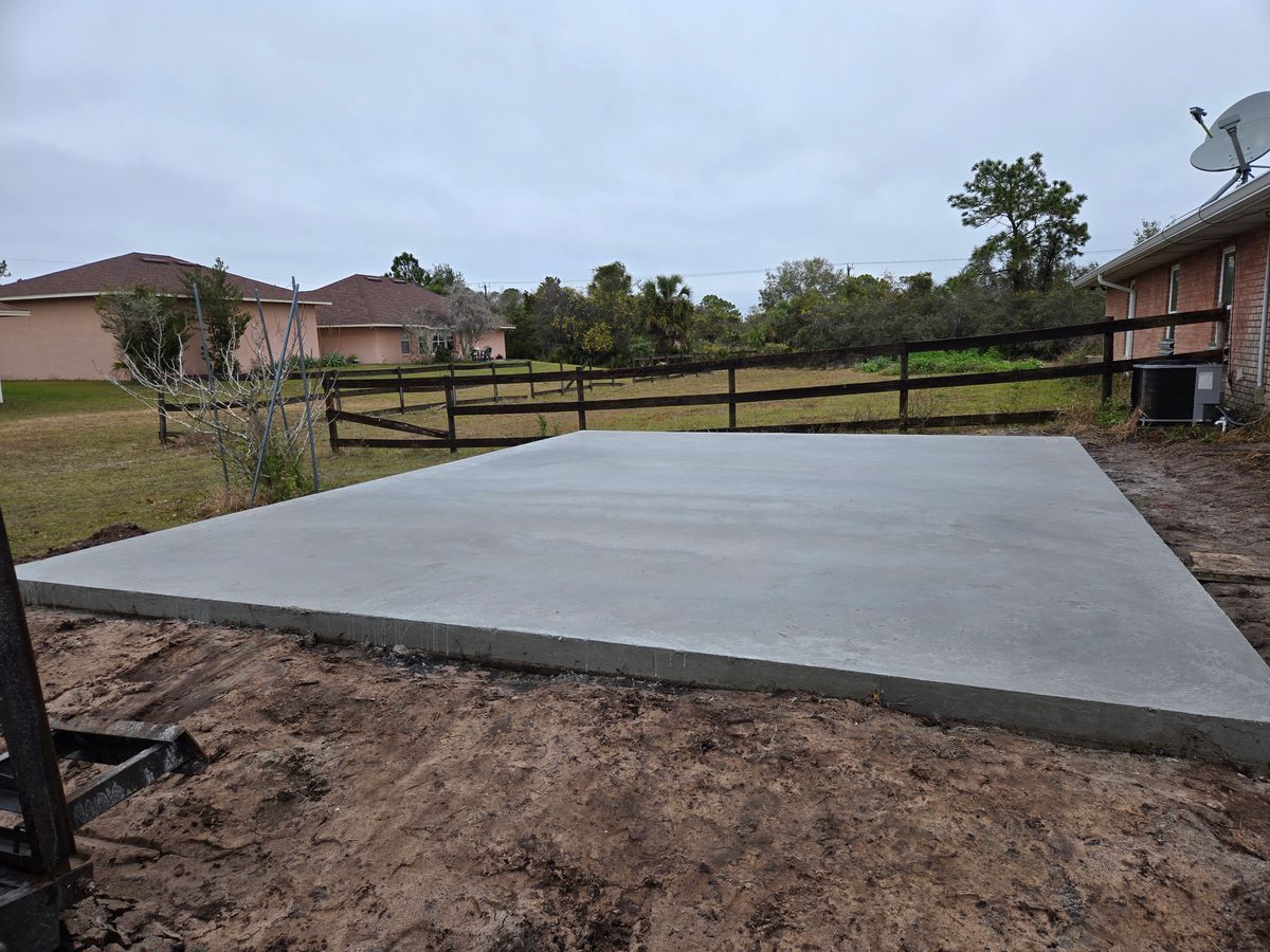 Concrete Slab Construction for Downer Site Services in Sanford, FL