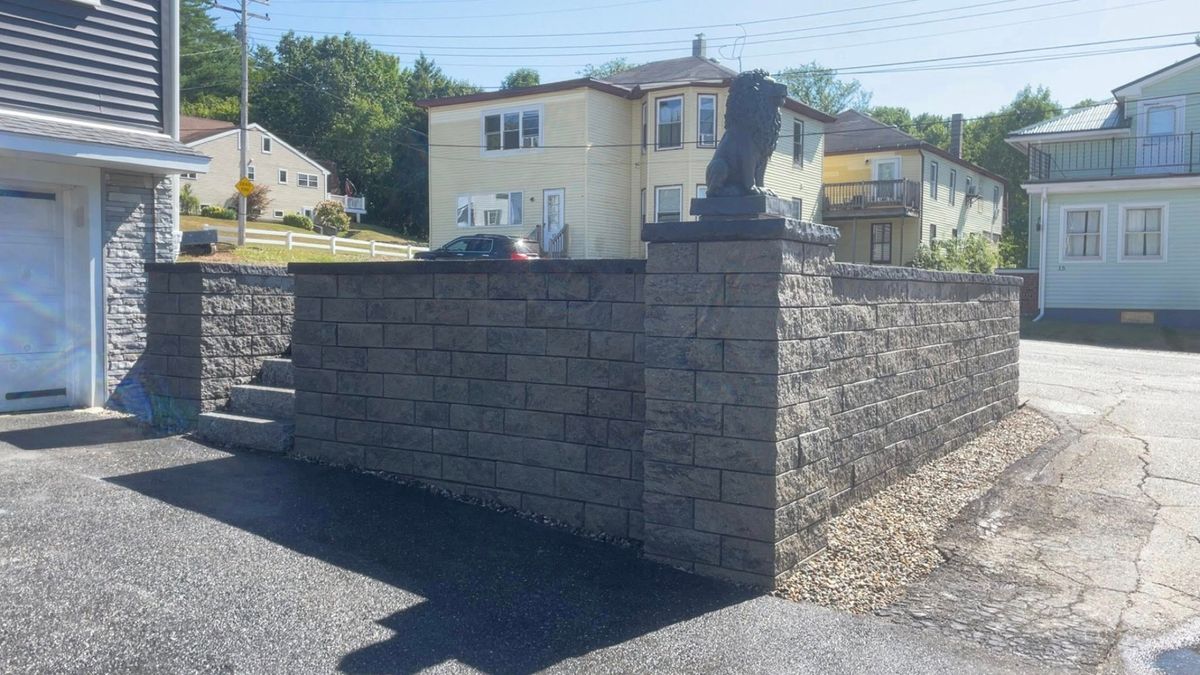 Retaining walls for Smythe’s Stonework & Masonry in Buxton, ME