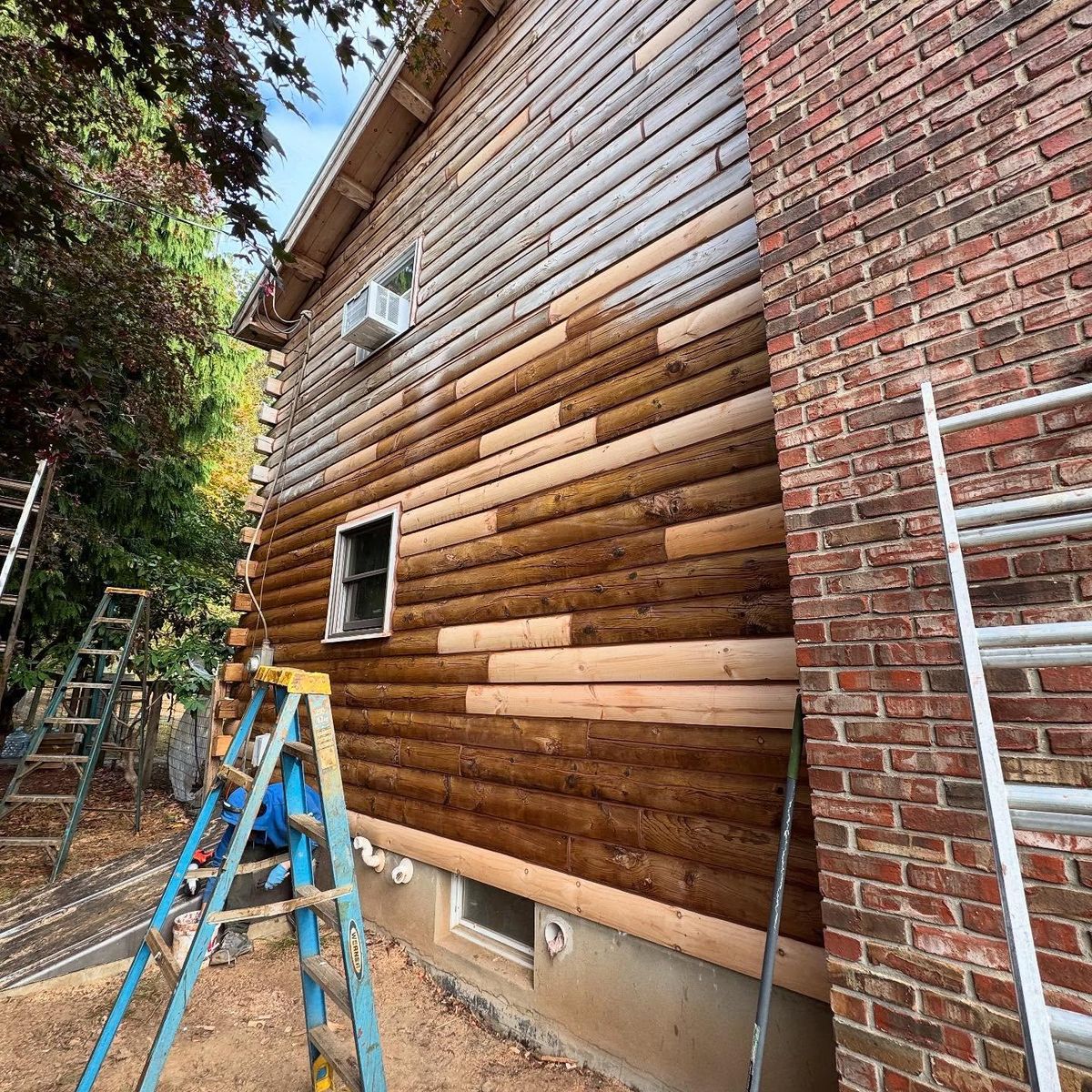 Wash & Stain for Artisan Log USA in Pittsburgh, PA