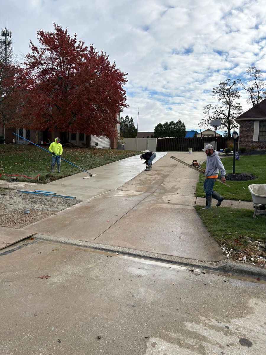 Driveway tear out and replacement for Concrete Pros, LLC in Lorain, OH