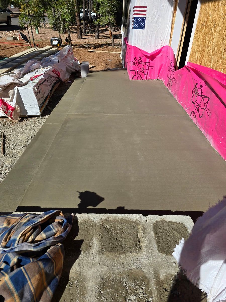 Sidewalk Installation for Diamond Dust Concrete in Show Low, AZ