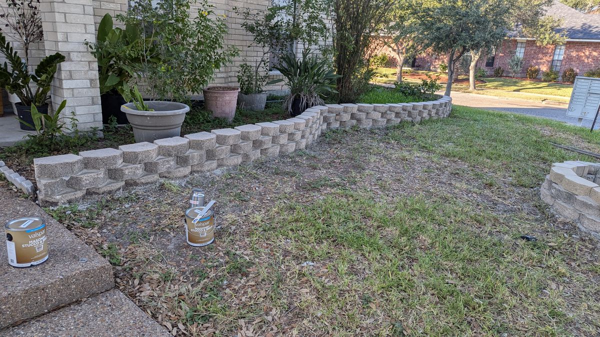 Retaining Wall Construction for Sparkling City Outdoor Designs in Corpus Christi, TX