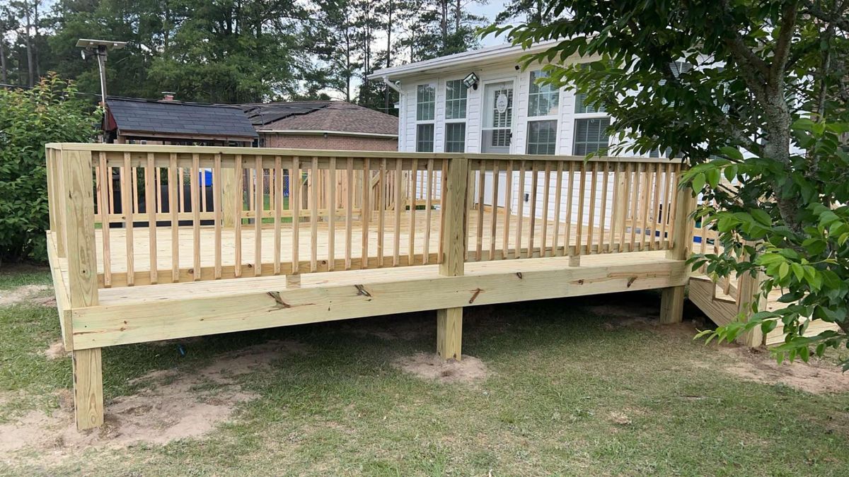 Decking for JB Nealy Fence in Elgin, SC