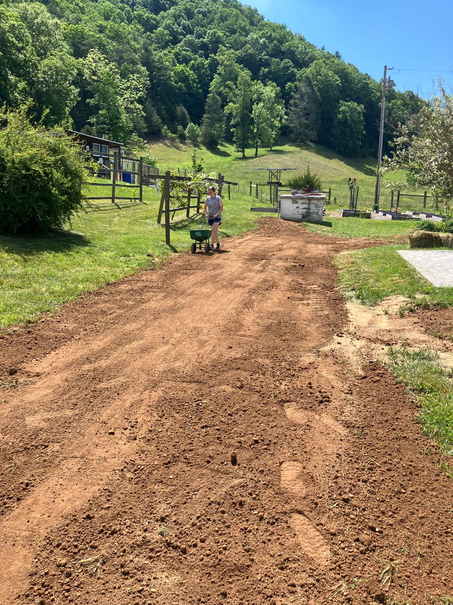 Seeding for Genesis Landworks in Bluff City, TN