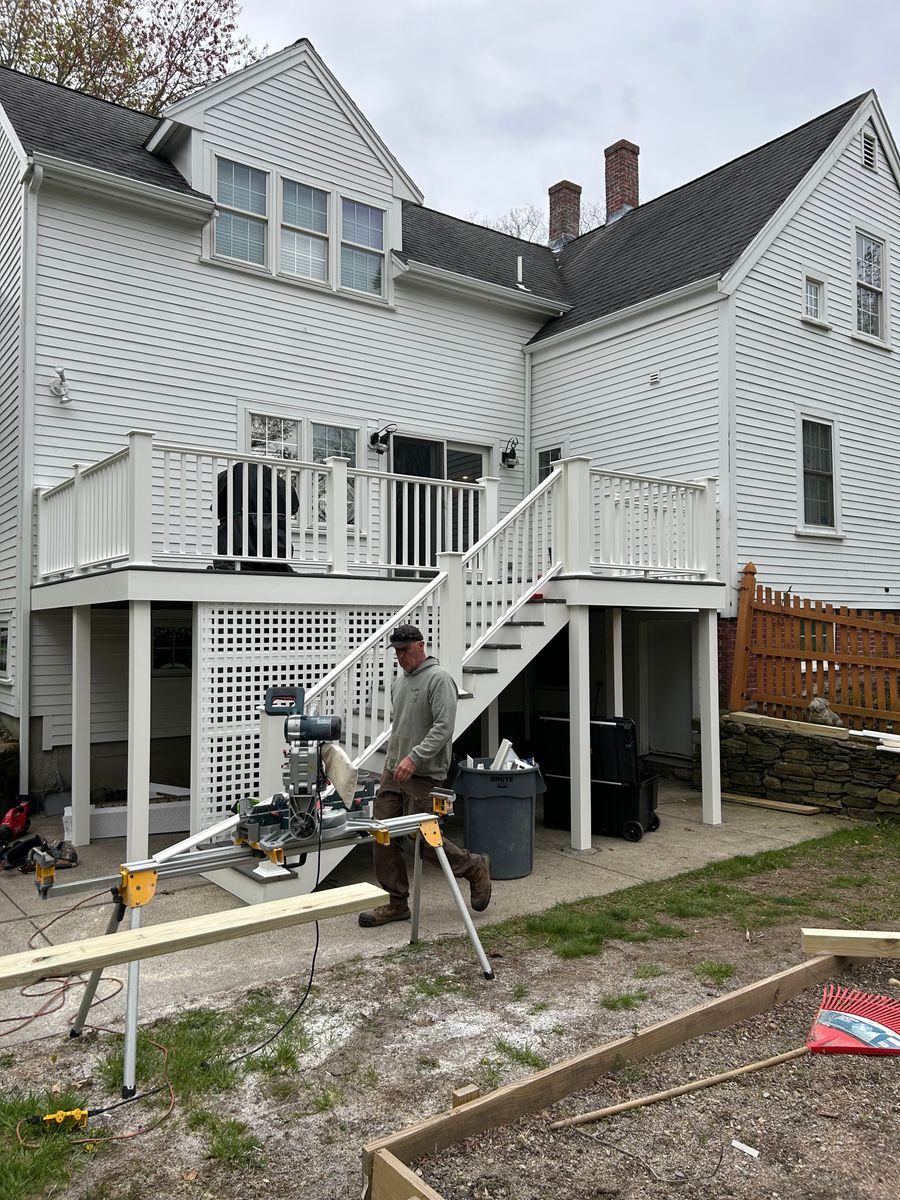 Deck and Patio Construction for Melia Construction in Hingham, MA
