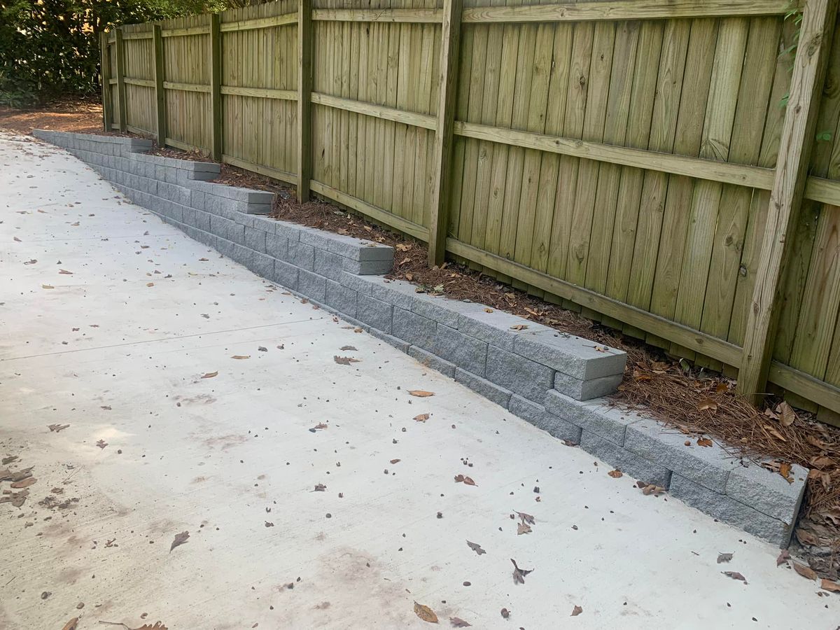 Retaining Wall Construction for Bega Landscape Services in Atlanta, Georgia