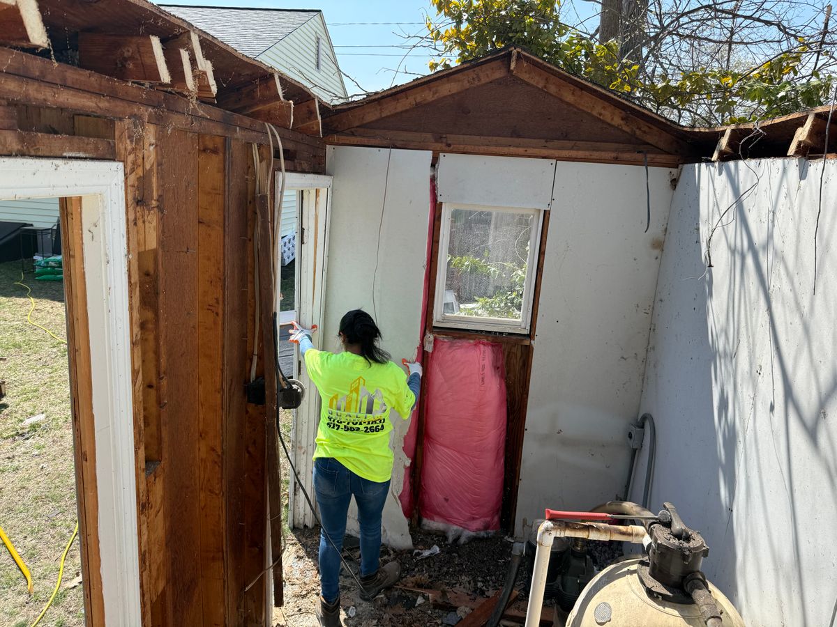 Shed demolition for Quality Demo Services LLC in Lawrence, MA