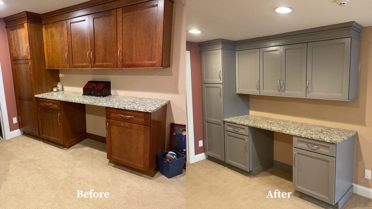 Cabinet Refinishing for JT's Painting in Schenectady, NY