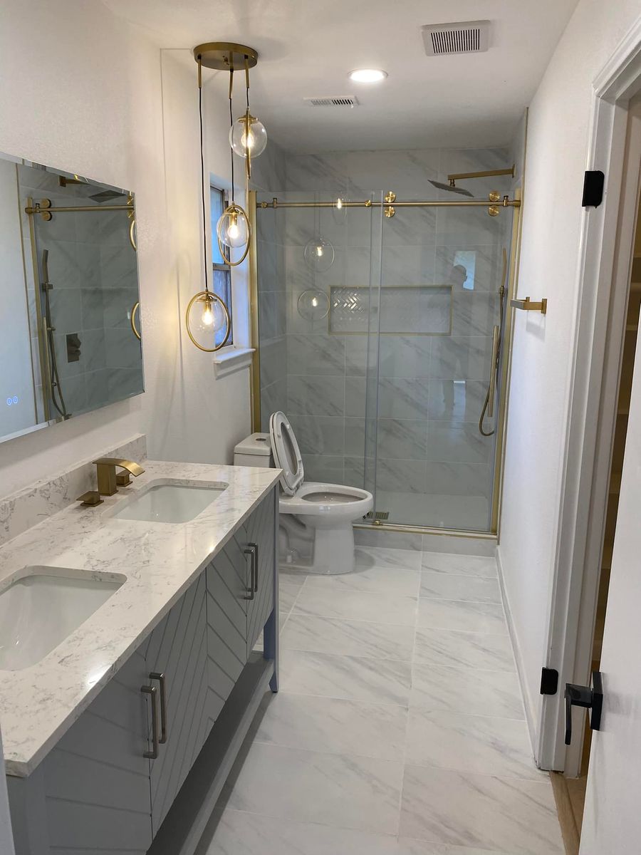 Bathroom Renovation for BJR Construction in Katy, TX