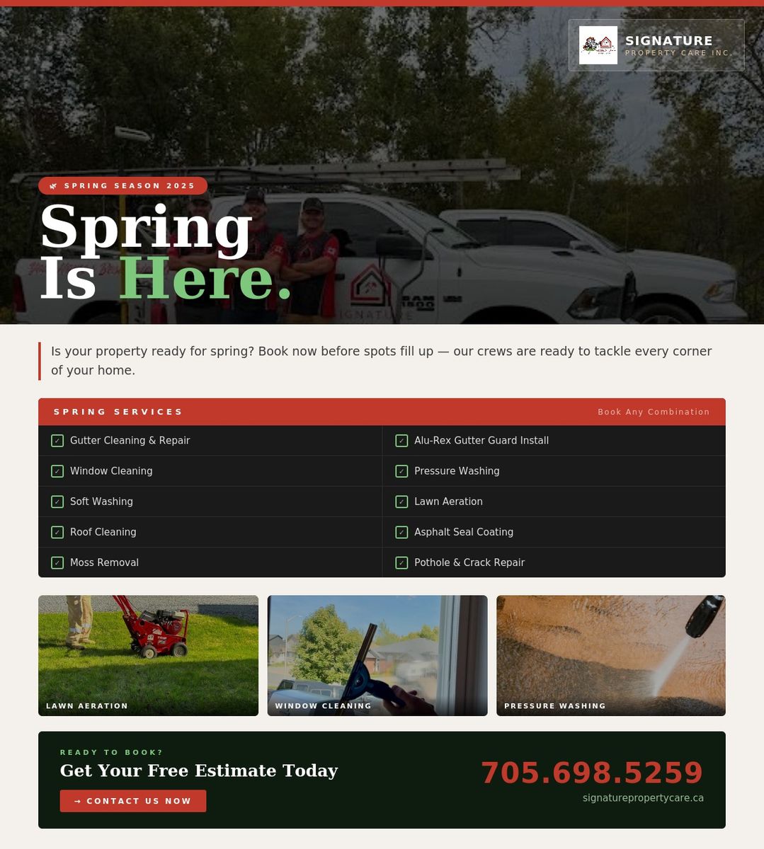 Window Cleaning for Signature Property Care Inc. in Greater Sudbury, ON