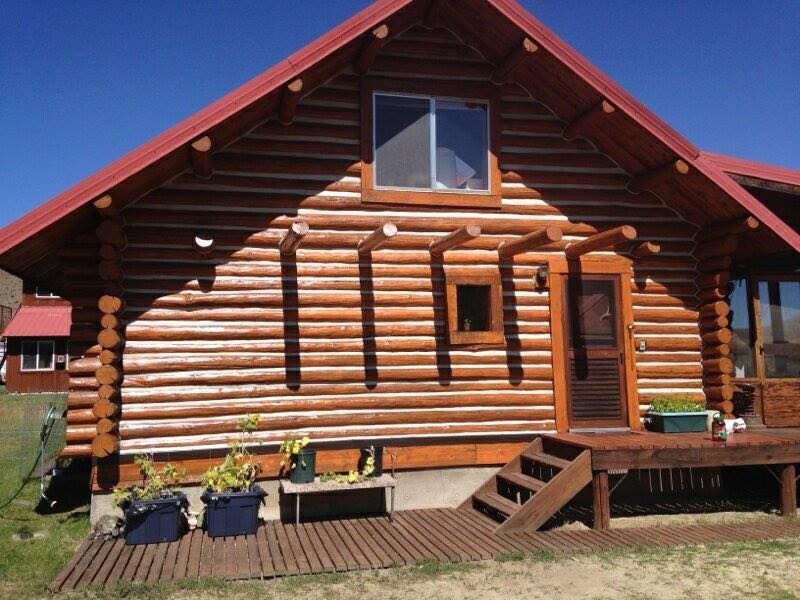 Staining for True Blue Logworks LLC in Corvallis, MT
