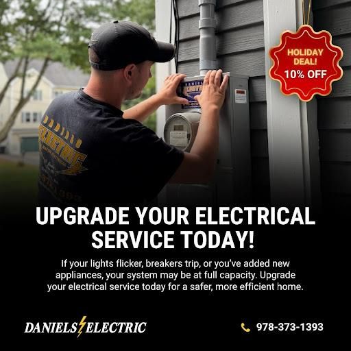 Electrical Panel & Service Upgrades for Daniels Electric in Groveland, MA