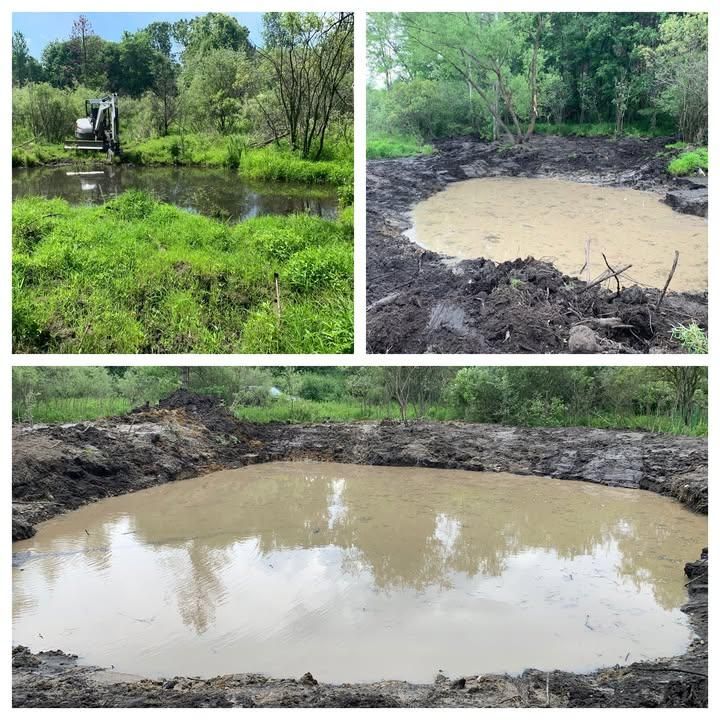 Pond Construction for Palmer Property Services in Middleville, MI