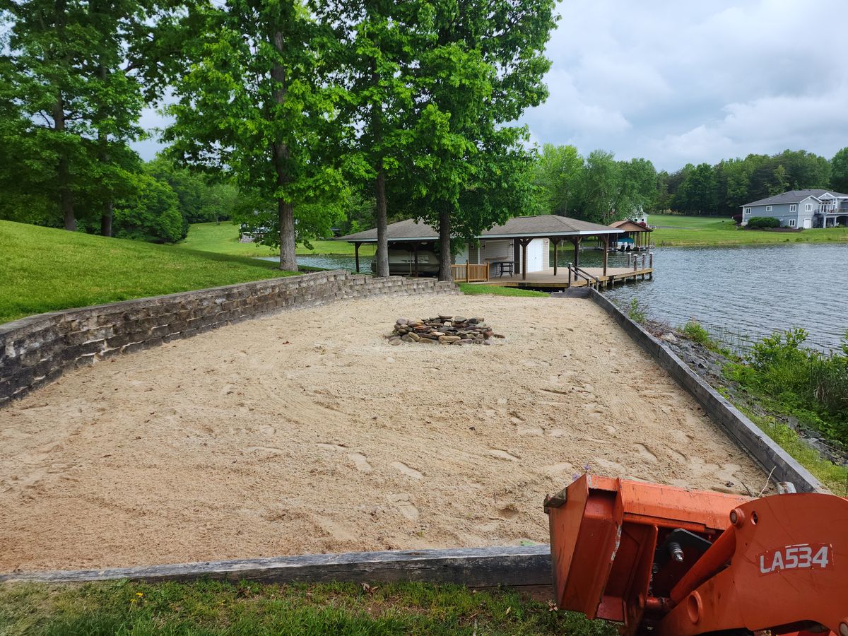 Beach front clean up for Lakeside Landscaping  in Gordonsville, VA