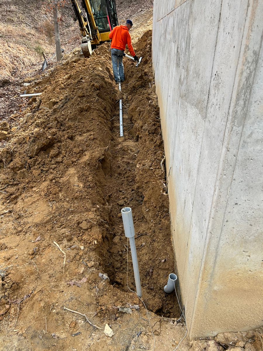 Foundation Digging for CST Dirt Solutions in Rowan, NC