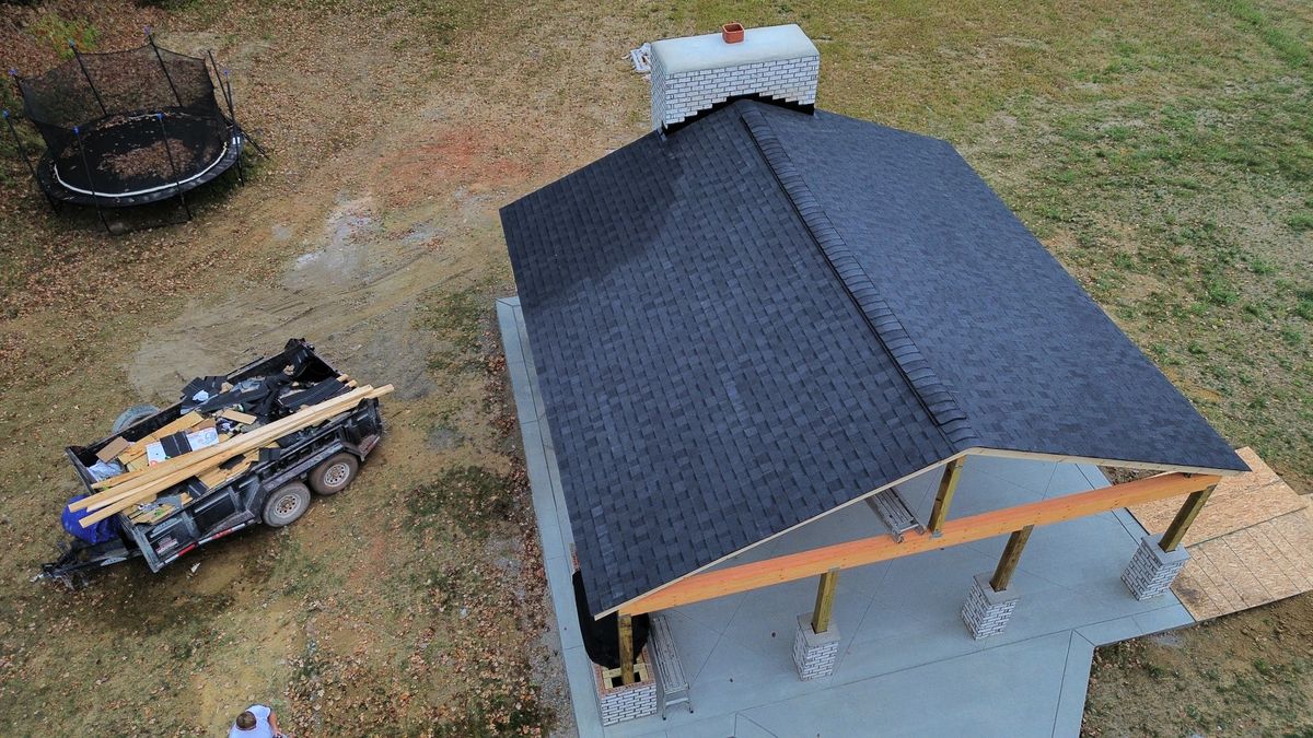 New construction roof installation for Precious Roofing in Madeira, OH