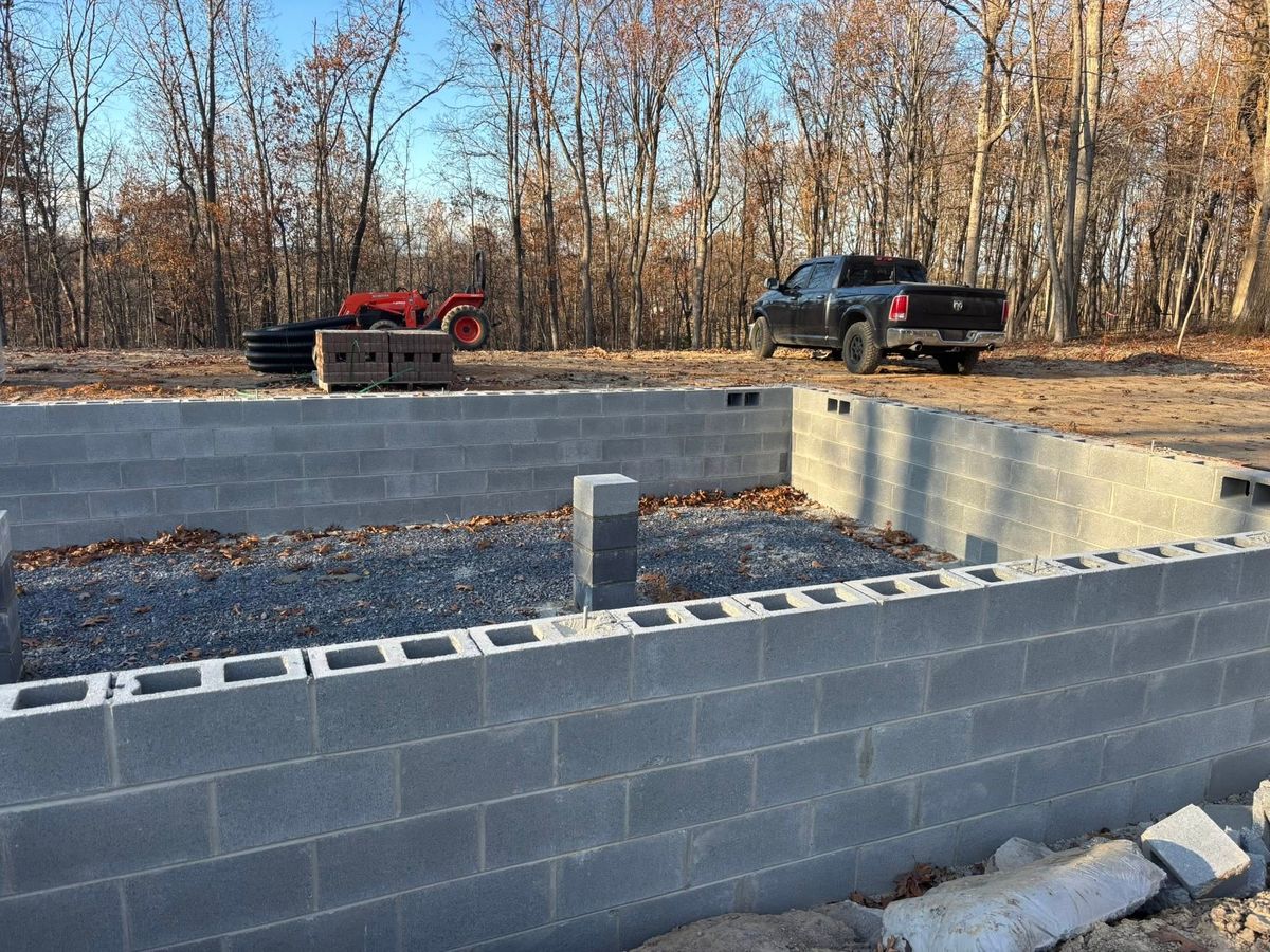 Blocklaying for McCutcheon’s Masonry in Craigsville, VA